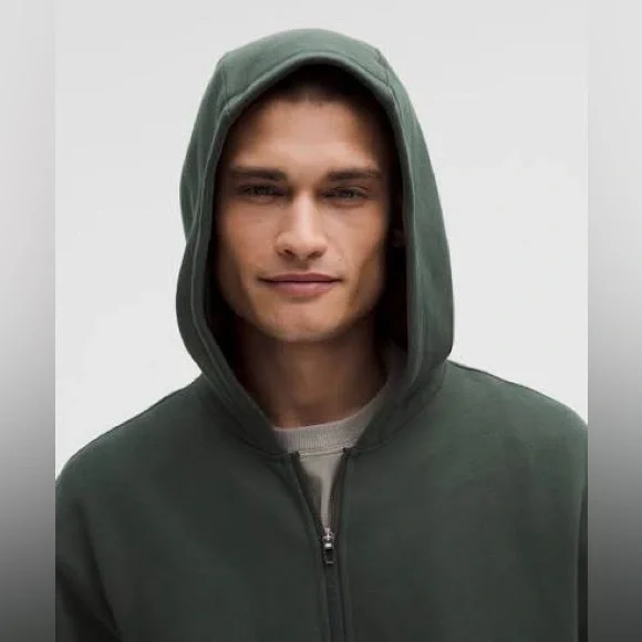 Lululemon Steady State Fleece Lined Full Zip Hoodie Green Size Large